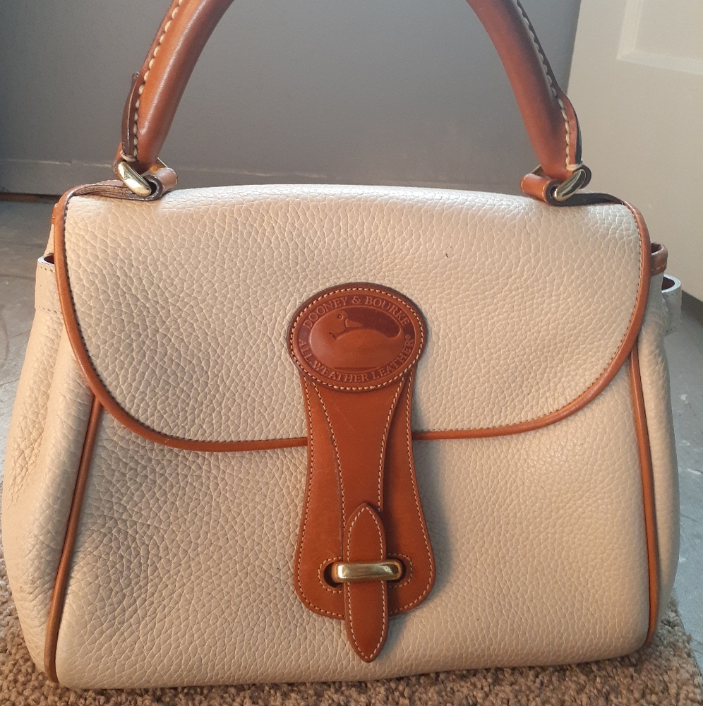 Dooney & Bourke Tote Handbag Beige Leather